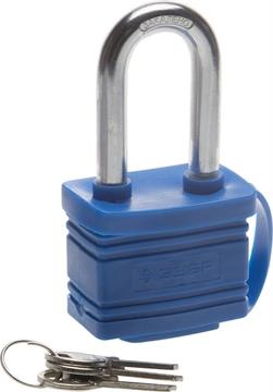 ЗУБР  50 мм, всепогодный, удлиненная дужка, навесной замок (37212-50) 37212-50_z01