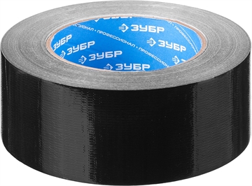 ЗУБР  48 мм, 45 м, черная, на тканевой основе, универсальная армированная лента, Профессионал (12096-50-50) 12096-50-50