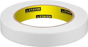STAYER  19 мм, 5 м, белая, на вспененной основе, двухсторонняя клейкая лента, Professional (12231-19-05) 12231-19-05