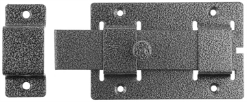 ЗД-02, для дверей, 75 х 115 мм, усиленная, плоский засов, цвет серебро, накладная задвижка (37776-2) 37776-2