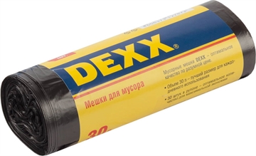 DEXX  30 л, 30 шт, черные, мусорные мешки (39150-30) 39150-30