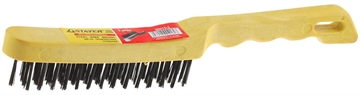 STAYER  3 ряда, пластмассовая рукоятка, стальная, щетка проволочная (35015-3) 35015-3