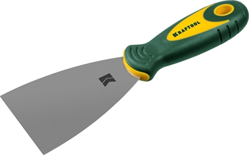 KRAFTOOL  75 мм, х-образное профилированное полотно, двухкомпонентная ручка, нержавеющий, шпатель (10035-075) 10035-075