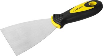 STAYER  MAXFlat, 80 мм, профилированное полотно, двухкомпонентная ручка, нержавеющий, шпатель (10041-08) 10041-08