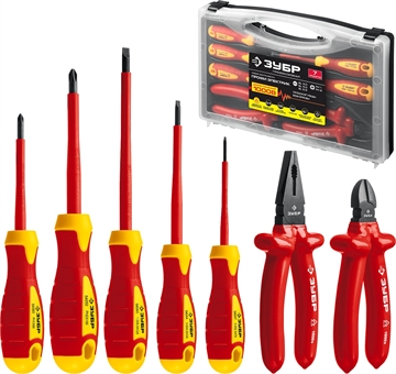 ЗУБР  7 предм., набор диэлектрического губцевого инструмента, Профессионал (2214-H7) 2214-H7_z01