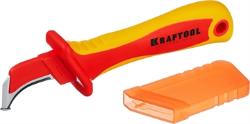 KRAFTOOL  KN-7, 1000 В, изогнутый, диэлектрический нож электрика (45400) 45400