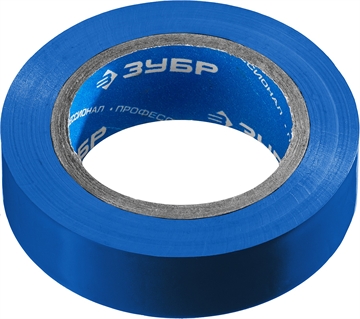 ЗУБР  ЭЛЕКТРИК-10, 15 мм х 10 м, 6 000 В, синяя, не поддерживает горение, изолента ПВХ, Профессионал (1233-73) 1233-73_z02
