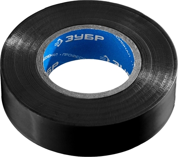 ЗУБР  ЭЛЕКТРИК-20, 19 мм х 20 м, 6 000 В, черная, не поддерживает горение, изолента ПВХ, Профессионал (1234-2) 1234-2_z02