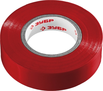 ЗУБР  ЭЛЕКТРИК-20, 19 мм х 20 м, 6 000 В, красная, не поддерживает горение, изолента ПВХ, Профессионал (1234-3) 1234-3_z02