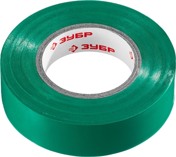 ЗУБР  ЭЛЕКТРИК-20, 19 мм х 20 м, 6 000 В, зеленая, не поддерживает горение, изолента ПВХ, Профессионал (1234-4) 1234-4_z02