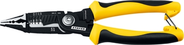 STAYER  XM-21, резка d 14мм, зачистка 0.75 – 25 мм2, кримпер 2.5 мм2, плоскогубцы 210 мм, многофункциональные клещи, Professional (23342-21) 23342-21
