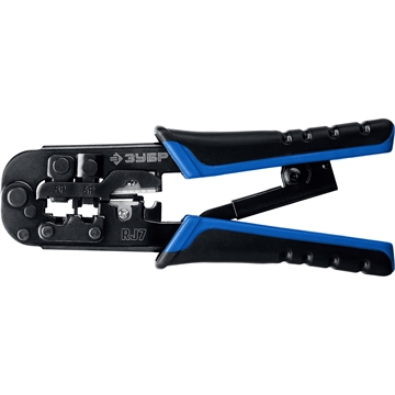 ЗУБР  RJ7, (RJ45, RJ11, RJ12), 203 мм, универсальный кримпер, Профессионал(22650) 22650