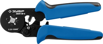 ЗУБР  ПКМ-10-4, 0.25 - 10 мм2, с квадратным профилем, мультидиапазонные пресс-клещи, Профессионал (22695) 22695