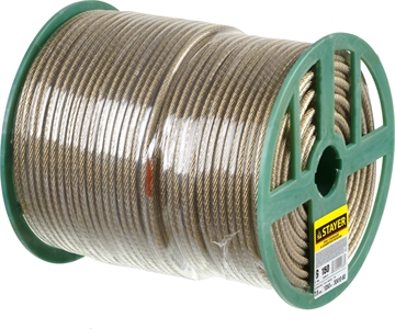 STAYER  6 мм, L 150 м, стальной трос в полимерной оболочке (30410-60) 30410-60