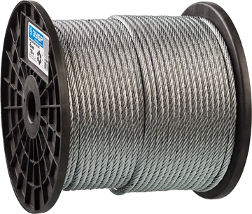 ЗУБР  DIN 3055, свивка 6 х 7 + IWS, 6 мм, L 120 м, стальной трос, Профессионал (4-304110-06) 4-304110-06