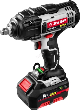 Ударный гайковерт ЗУБР 400 Нм 18 В 1 АКБ 3 А/ч Li-Ion ГУЛ-401 К ГУЛ-401 К