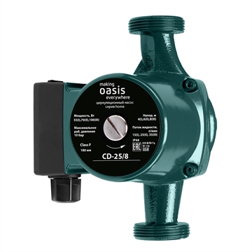 Циркуляционные насосы с мокрым ротором серия Home 25 oasis 2578