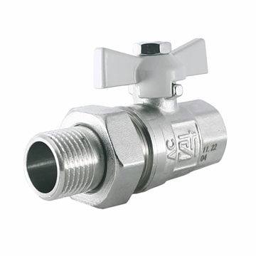 Кран шаровой STI накидная гайка с полусгоном бабочка 15 т 00000003663