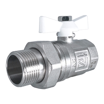 Кран шаровой STI накидная гайка с полусгоном бабочка 25 т 00000003665