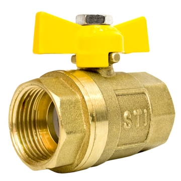 Кран шаровой газовый STI ГГ бабочка 20 т 00000003682