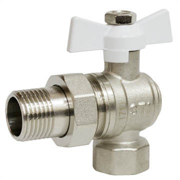 Кран шаровой STI накидная гайка с полусгоном бабочка угловой 15 т тт000014628