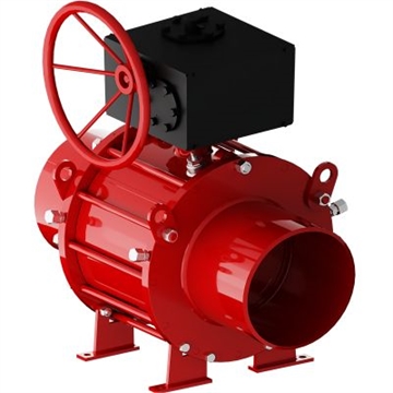 Кран шаровой Маршал 11с67п 5СП под приварку 200 (PN16) с ред. т тт000015067