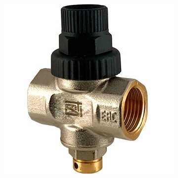 Квартирный регулятор давления воды STI 1/2" с выходом под манометр (никел.) т тт000016318