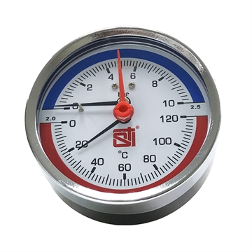 Термоманометр аксиальный STI ∅80 120°C 10 bar УП (G½") т тт000018946