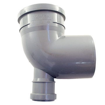 Отвод ПП 110 (87°) с фронтальным выходом 50 Политэк т тт000008436