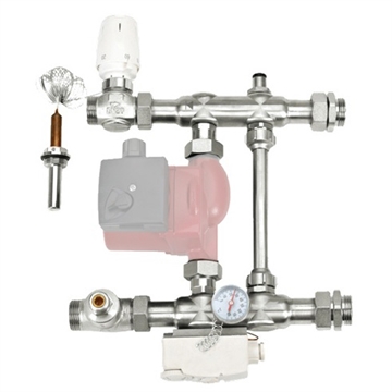 Узел насосно-смесительный Е011-1, с термогол. и термостатом, без насоса т тт000015089