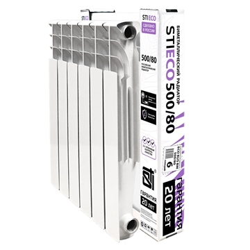 Биметаллический радиатор STI ECO RUS BM 500/80 6 сек. т тт000015898