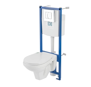 Подвесной унитаз Rosa Рио (инсталляция DI, сиденье микролифт, белая кнопка) т тт000017271