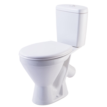 Унитаз-компакт Rosa Стандарт белый (арматура и сиденье, косой выпуск) т cт000001060