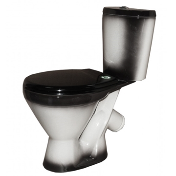Унитаз-компакт Rosa Элегант черный (арматура и сиденье, косой выпуск) т cт000001510