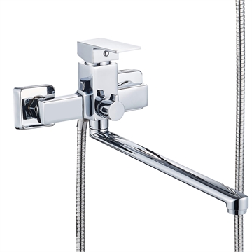 Смеситель для ванны Ligeya L9001 с душем одноручный с длинным изливом т тт000020028