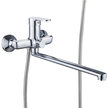 Смеситель для ванны Ligeya L9002 с душем одноручный с длинным изливом т тт000020036