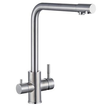 Смеситель для кухни Ligeya S3026 с краном под фильтр, нерж. т тт000020054