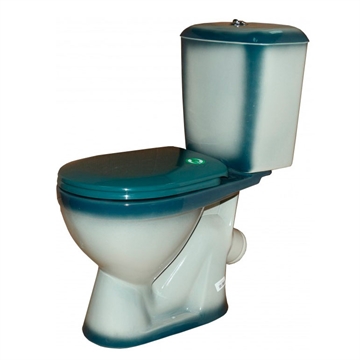 Унитаз-компакт Rosa Лира зеленый (арматура и сиденье, косой выпуск) т cт000001484