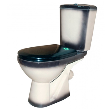 Унитаз-компакт Rosa Комфорт Плюс черный (арматура и сиденье, косой выпуск) т cт000065966