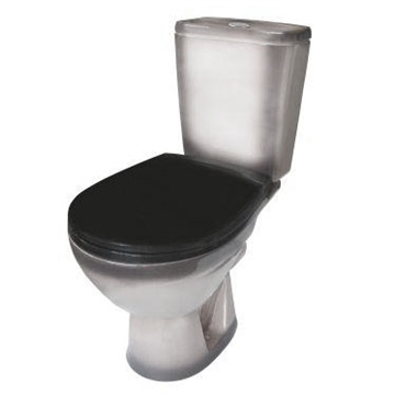 Унитаз-компакт Rosa Соло черный (арматура и сиденье, горизонт. выпуск) т cт000069450