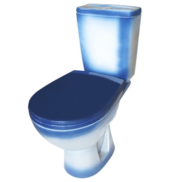 Унитаз-компакт Rosa Соло синий (арматура и сиденье, горизонт. выпуск) т cт000076584