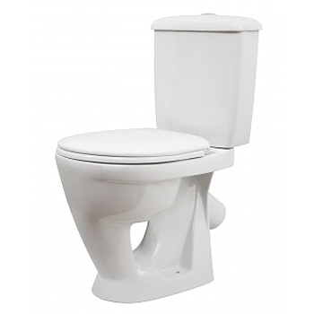 Унитаз-компакт ОК Радуга Стандарт белый (арматура, гофра и сиденье, косой выпуск) т тт000016006