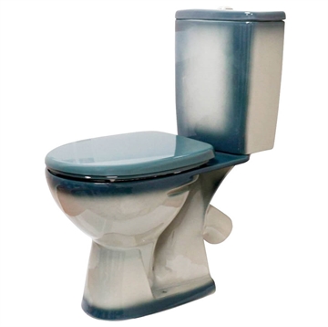 Унитаз-компакт Rosa Уют зеленый декор (арматура и сиденье, косой выпуск) т тт000016585