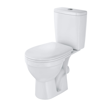 Унитаз-компакт Rosa Рим белый, микролифт (арматура и сиденье, горизонт. выпуск) т тт000017484