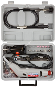 ЗУБР ЗГ-160ЭК, 220В, 160 Вт, 3.2 мм, гравер электрический, набор насадок, 41 предмет, кейс ЗГ-160ЭК