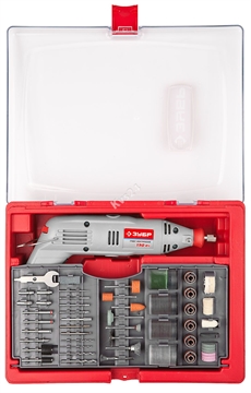 ЗУБР  176 предметов, 130 Вт, набор мини-насадок с гравером (ЗГ-130ЭК H176) ЗГ-130ЭК H176