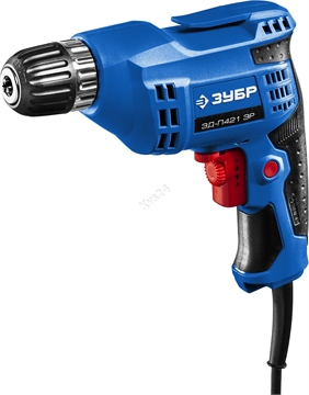 ЗУБР  420 Вт, 10 мм БЗП, безударная дрель, Профессионал (ЗД-П421 ЭР) ЗД-П421 ЭР