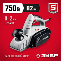 ЗУБР  750 Вт, 82 мм, электрический рубанок (электрорубанок) (ЗР-750-82) ЗР-750-82