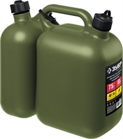 ЗУБР  5 + 2.5 л, пластиковая усиленная двухсекционная канистра, Профессионал (38367-7.5) 38367-7.5