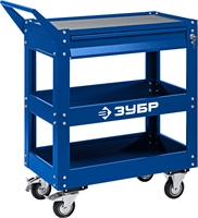 ЗУБР  820 х 405 х 955 мм, инструментальная тележка с выдвижным ящиком + 2 полки, Профессионал (38914) 38914